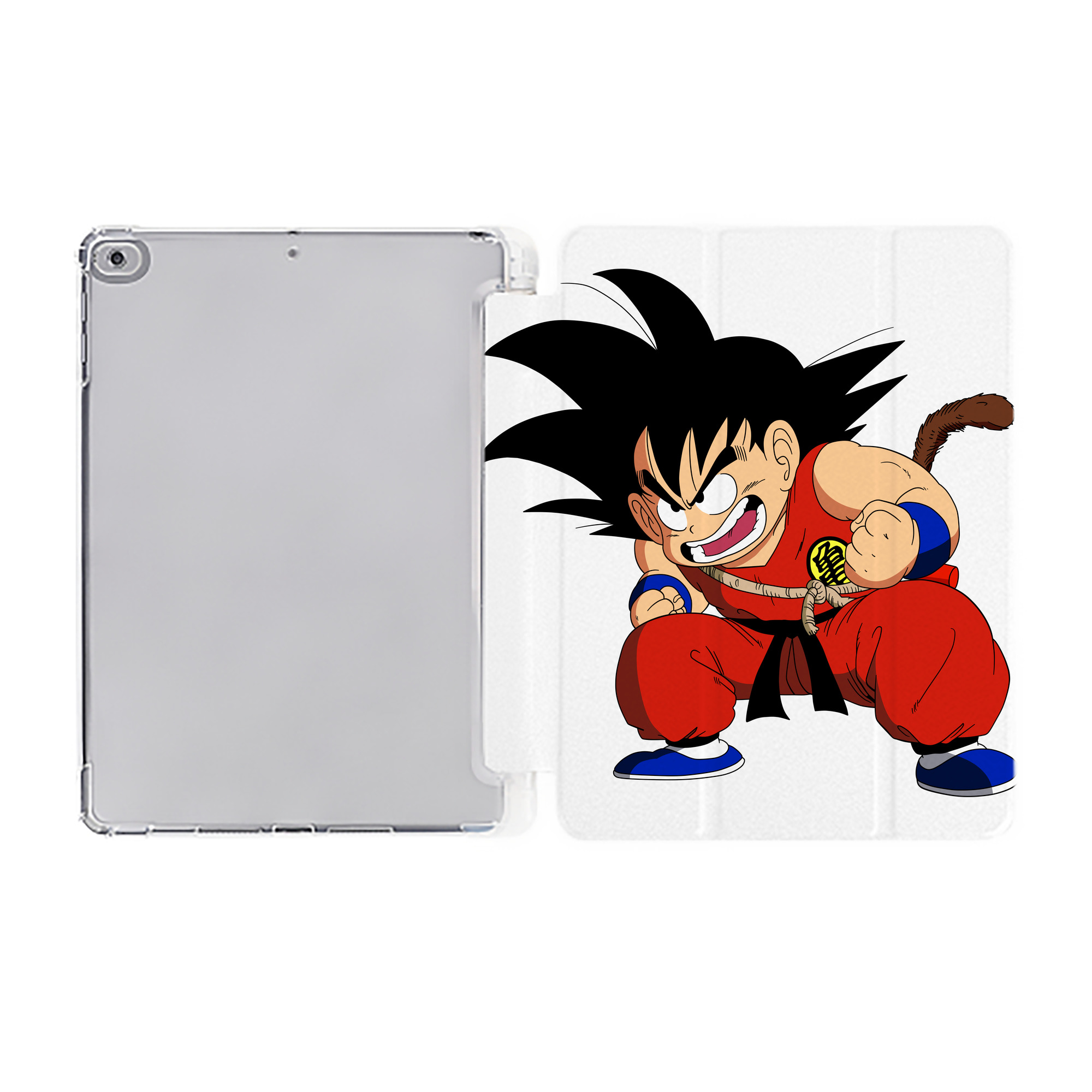 （画像用） ドラゴンボール 孫悟空（そん ごくう）Son Goku カカロット DRAGON BALL Kakarotto IPad ケース ペン収納付き 三つ折りスタンド PUレザー×シリコン 対応機種9.5/10.5/10.9インチ